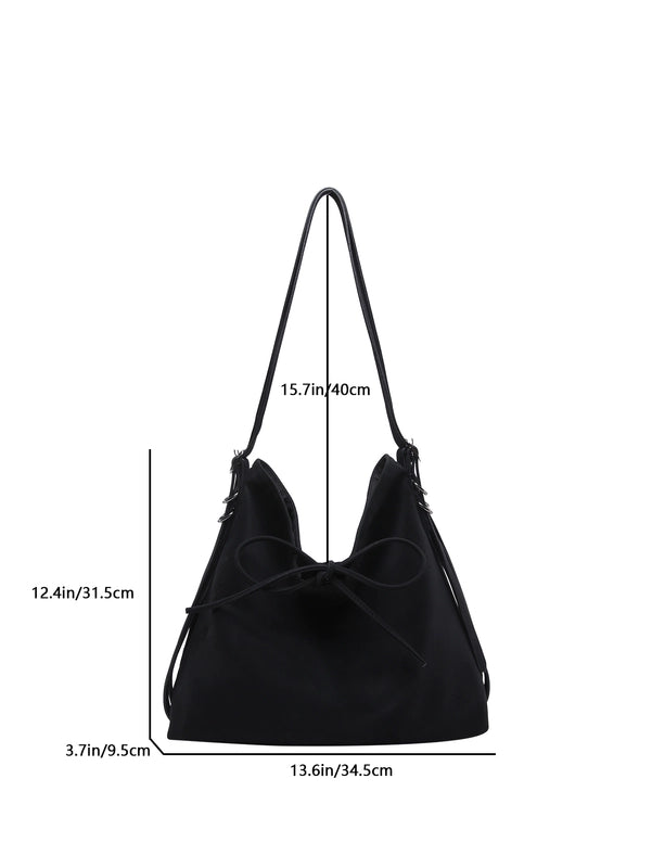 Women's Pu Leather Solid Color Classic Style Dumpling Shape Magnetic Buckle Shoulder Bag