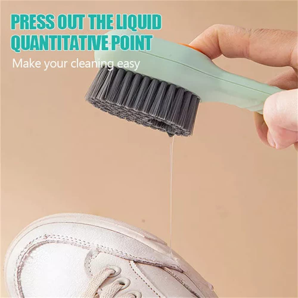 Multifunctional Liquid Shoe Brush. Press Type Soft Bristle Shoe Cleaning Brush