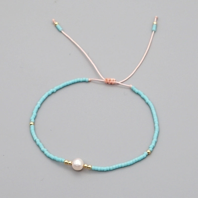 1 Piece Minimalist Circle Beaded Irregular Pearl Women's Bracelets
