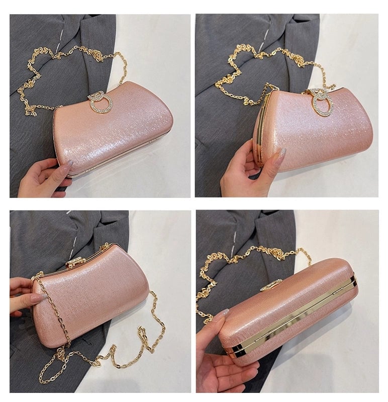 Women's Small Special Material Solid Color Elegant Vintage Style Pillow Shape Lock Clasp Evening Bag