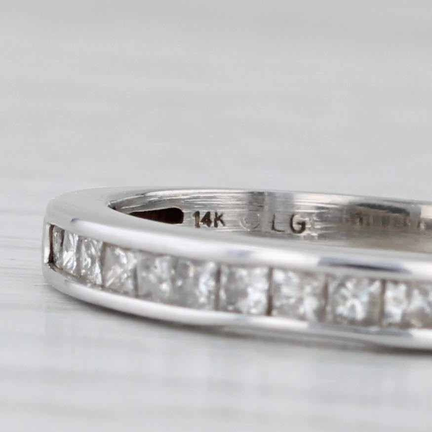 0.40ctw Diamond Wedding Ring 14k White Gold Size 7 Anniversary Stackable Band