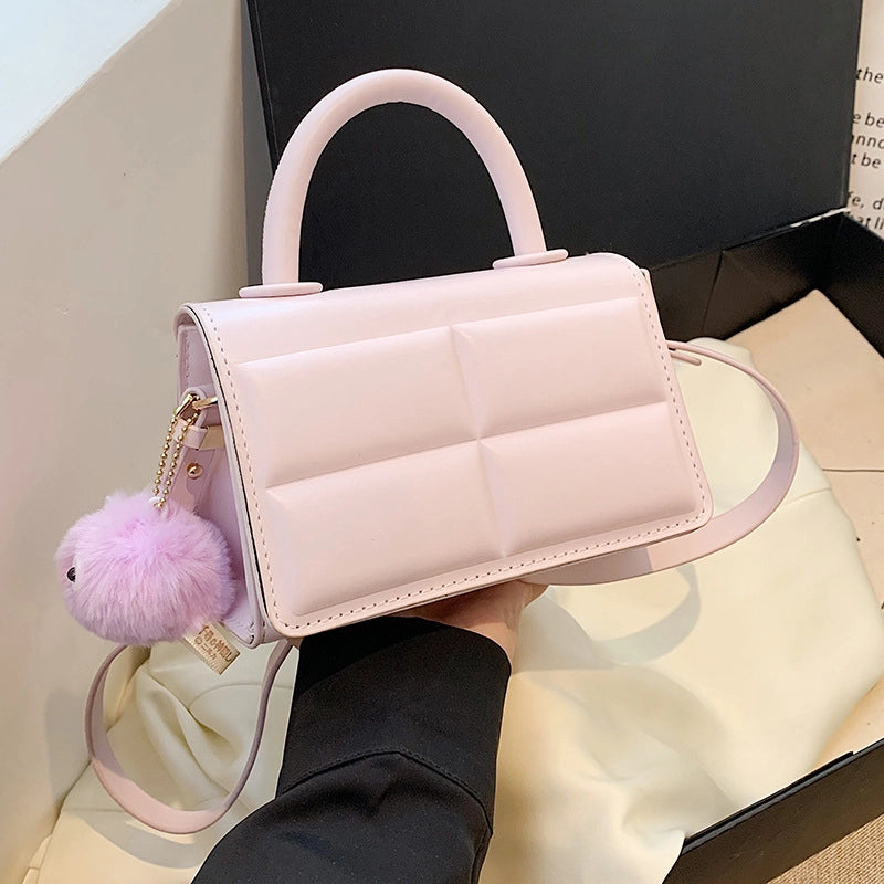 Women's Small Pu Leather Solid Color Streetwear Square Magnetic Buckle Shoulder Bag Handbag Crossbody Bag