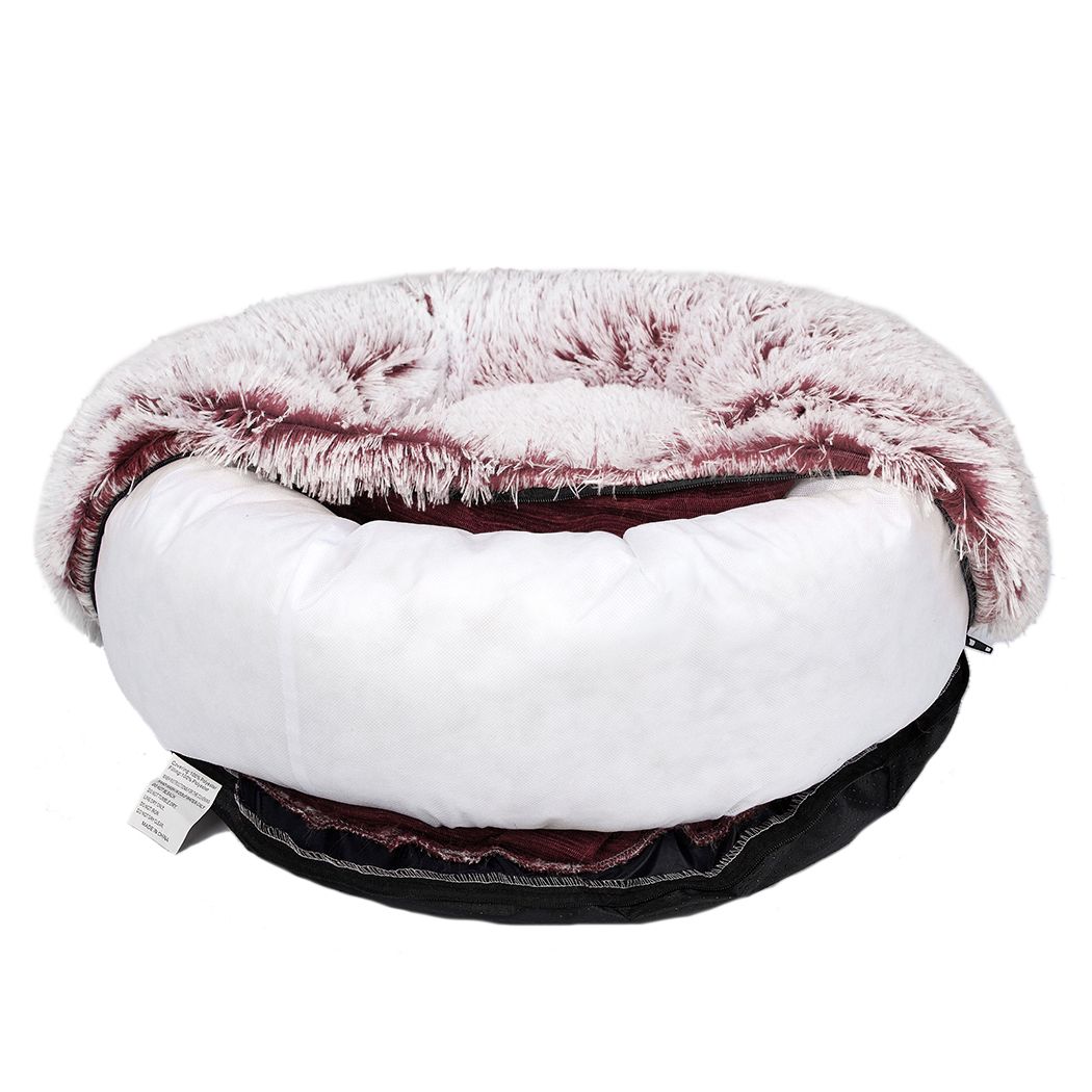 Soothing Calming Donut Pet Bed in Pink