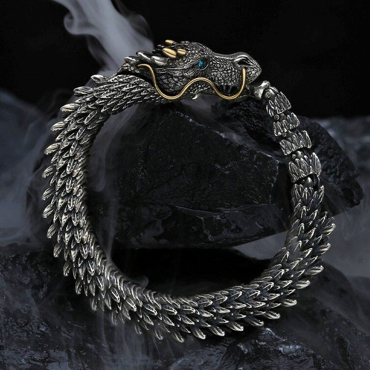 ⏰Unleashing the Power of Handmade Golden Horn Dragon Bracelet