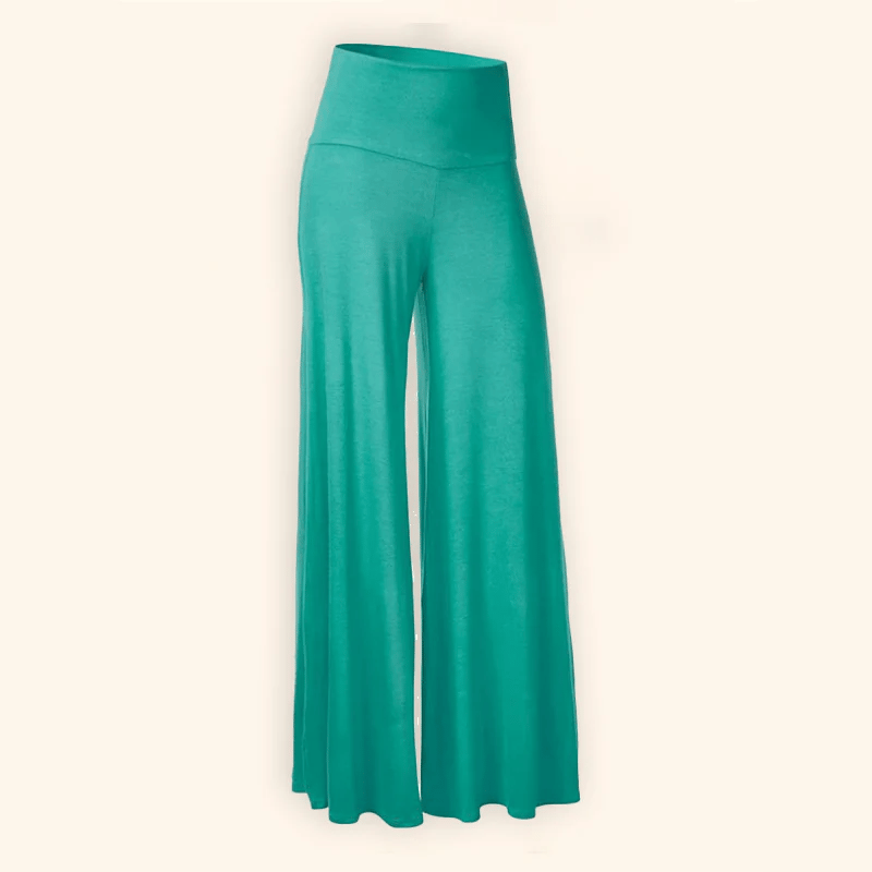 Solid Color High Waist Wide Leg Pants