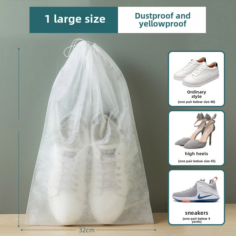 Disposable White Non-woven Bag Storage Bag Small White Shoes Dustproof Shoe Cover Hanging Shoe Cover Wash Shoe Bag