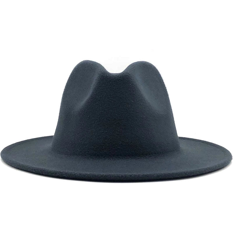 New Multicolor Wide Brim Woolen Hat Jazz Hat