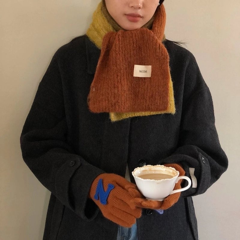 Women's Casual Solid Color Polyester Fleece Scarf