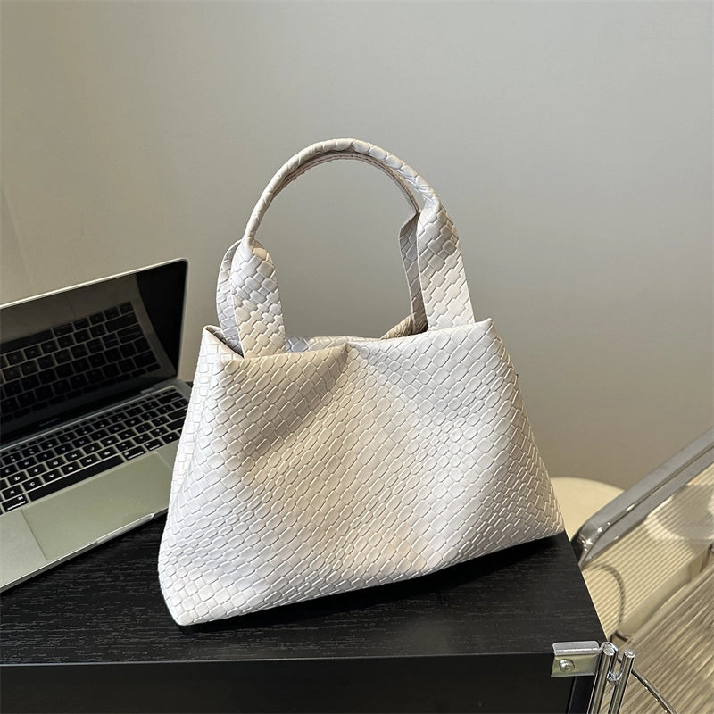 Women's Medium Pu Leather Solid Color Streetwear Magnetic Buckle Bucket Bag