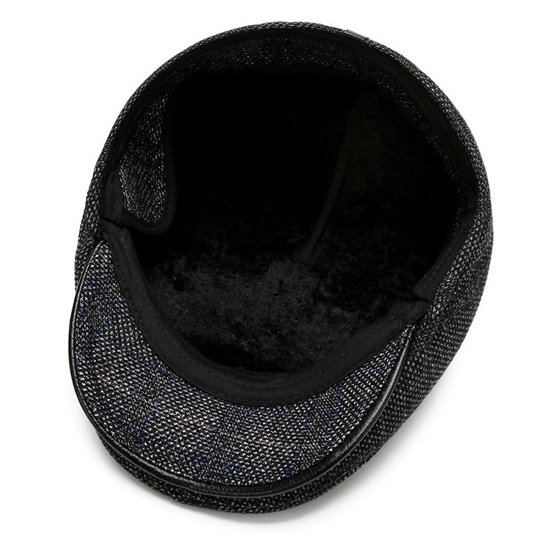 Men's Retro Minimalist Solid Color Curved Eaves Beret Hat