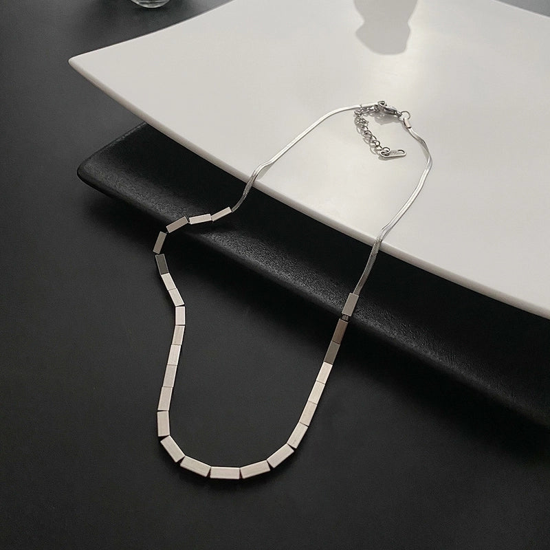 Fashion Geometric Titanium Steel Titanium Steel 18K Gold Plated Gold Plated Silver Plated Tassel Necklace