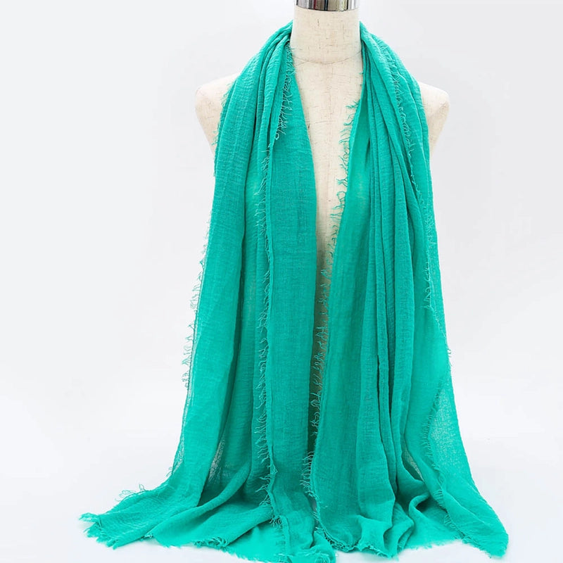 Women's Elegant Minimalist Solid Color Cotton Shawl