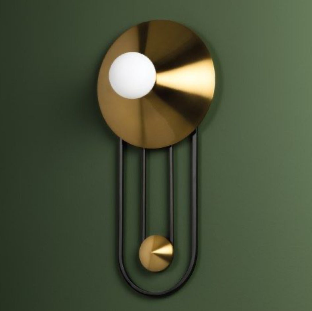 Modern Artistic Wall Sconce with Gold Accents