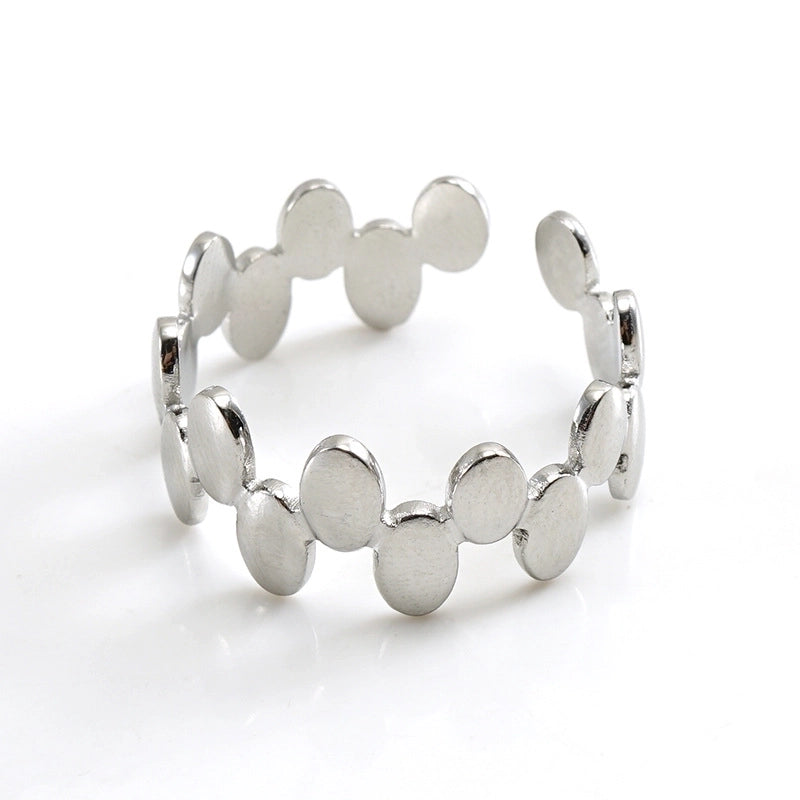 Retro Geometric 304 Stainless Steel Titanium Steel 18K Gold Plated Plating Stainless Steel Rings
