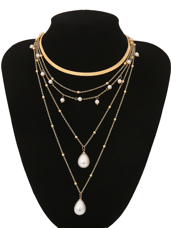 Vintage Statement Geometric Chains Necklace