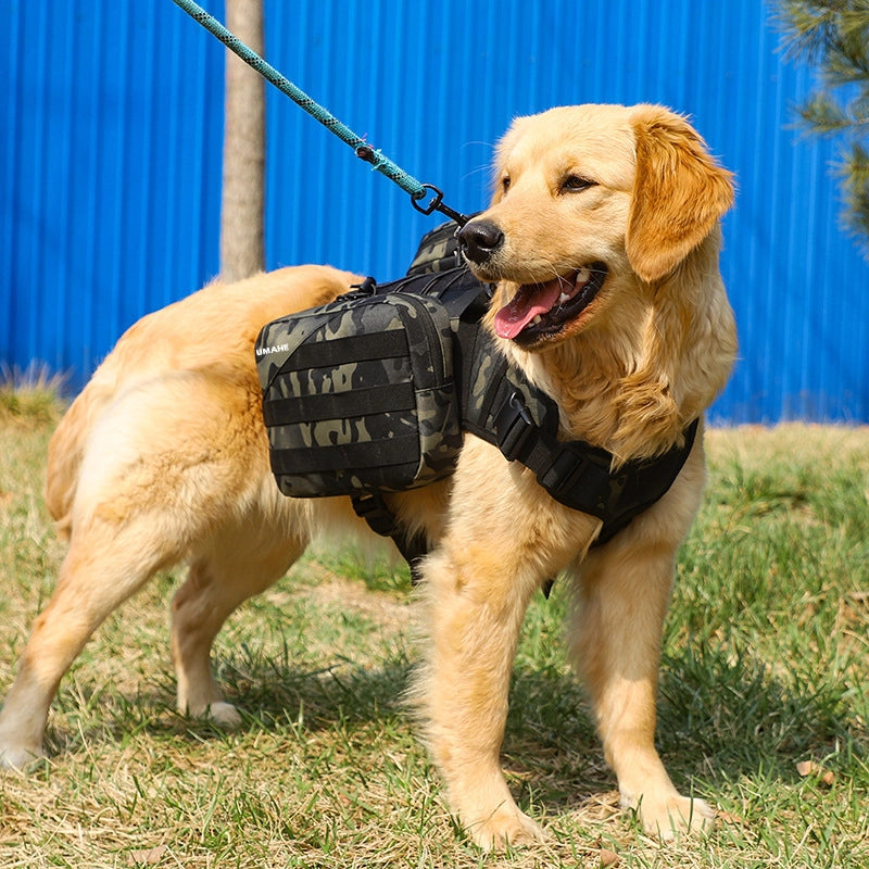 Anti-Horse River New Pet Dog Self-backpack Walking Dog Snack Bag Medium And Large Dog Detachable Dog Bag