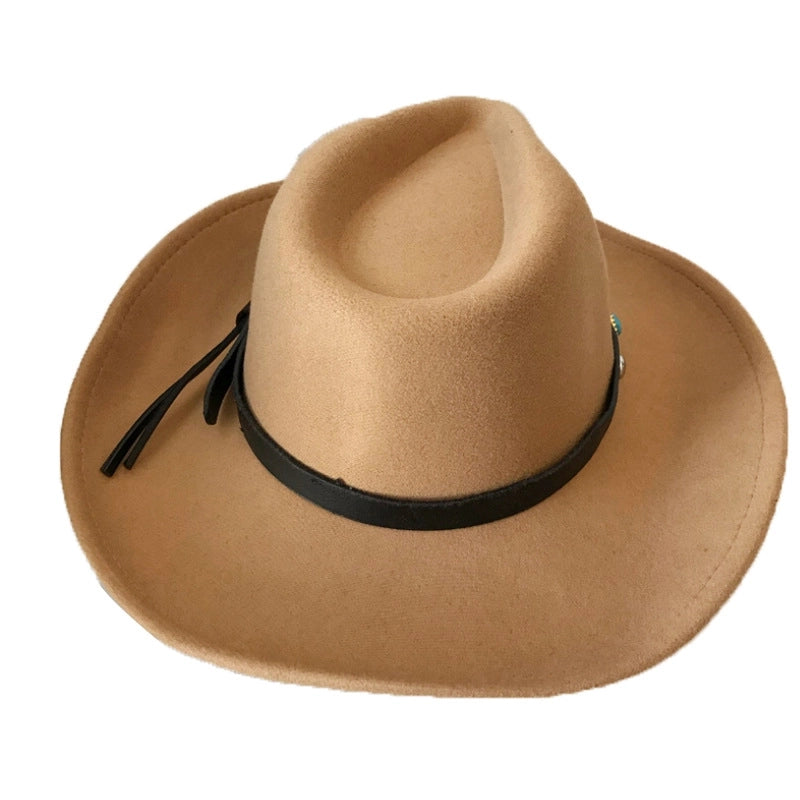 Men's Pastoral Skull Crimping Fedora Hat