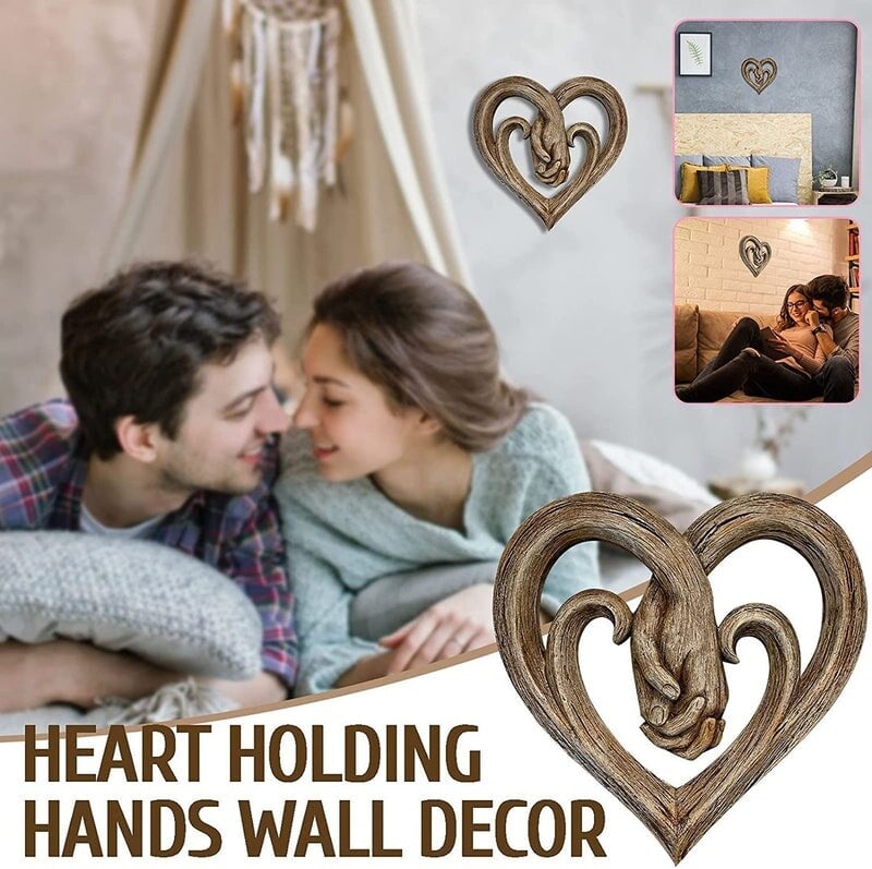 🔥 Heart Holding Hands Wall Decor - Forever Love