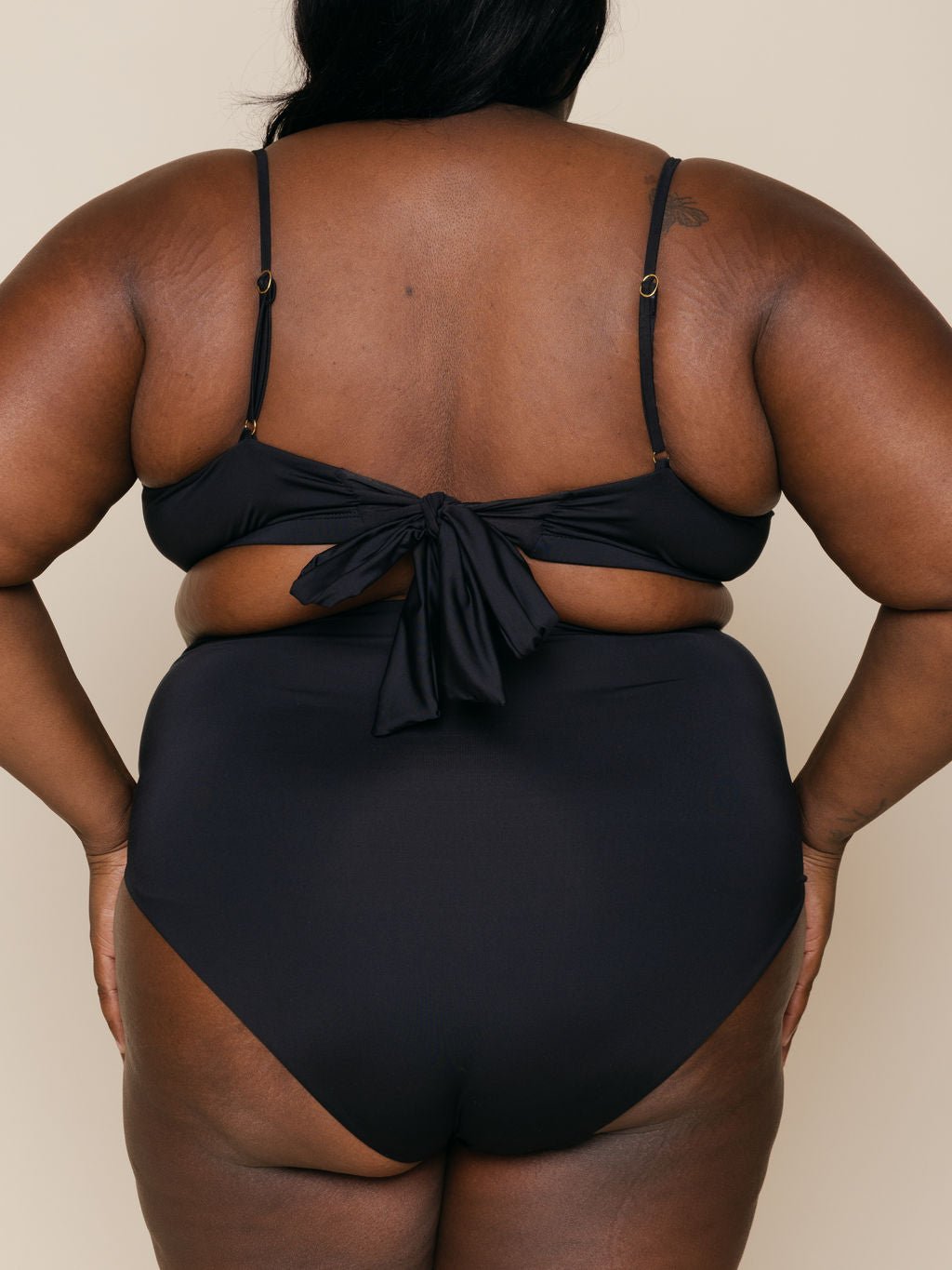 High Waisted Full Coverage Bottoms in Black