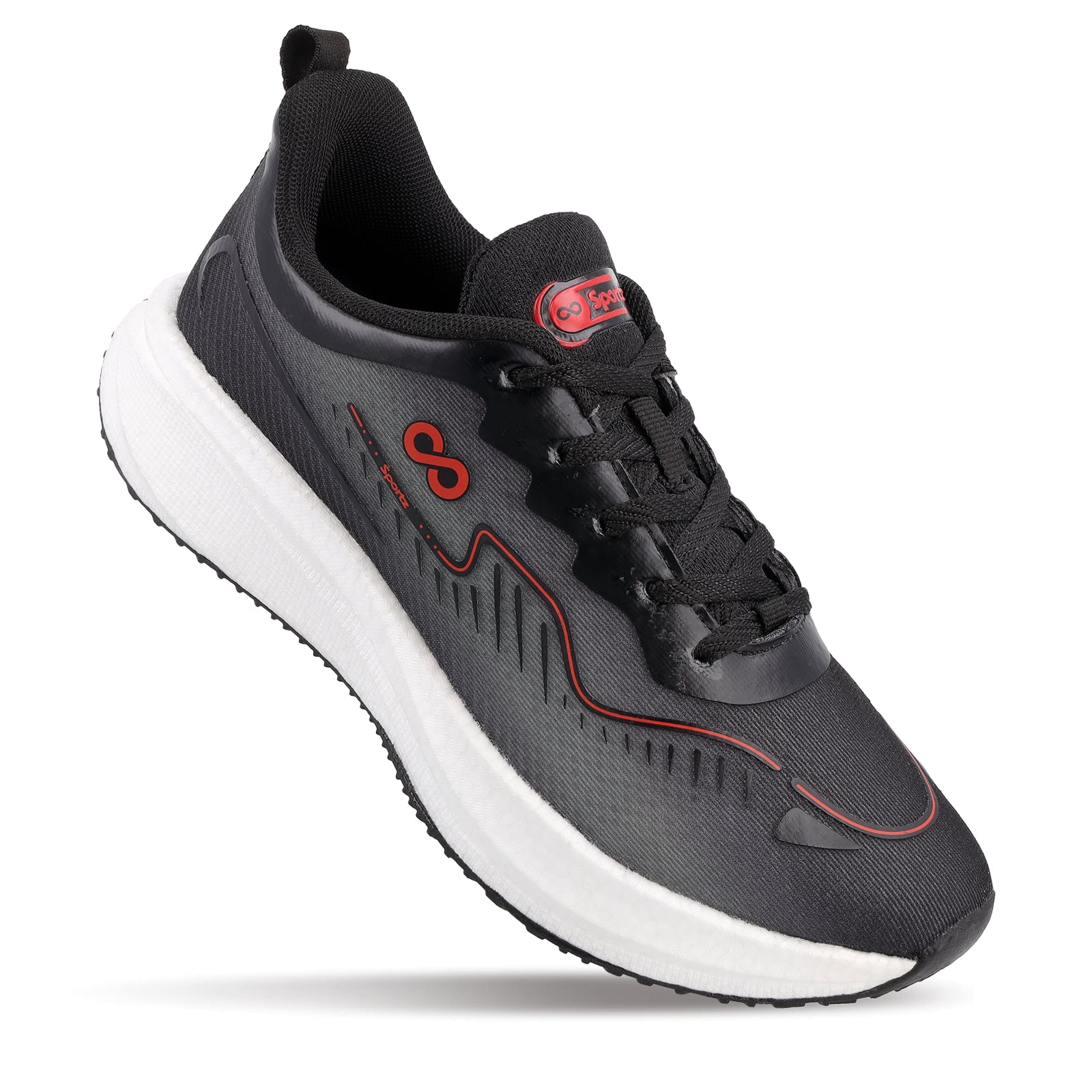 Men's Lace-up Sports Shoe - WS9163 Black