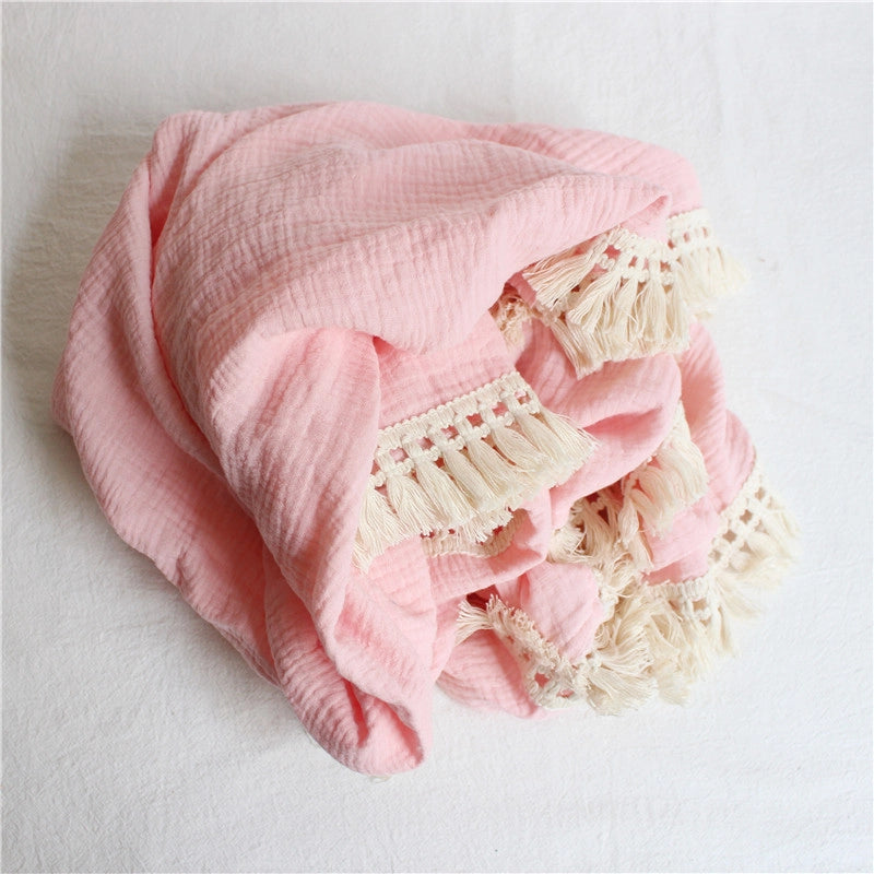 Minimalist Solid Color Cotton Blanket Baby Accessories