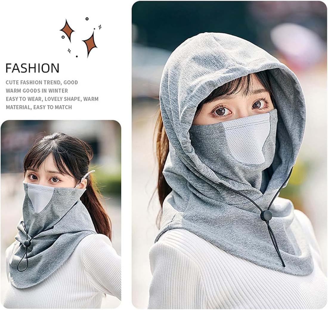 Hooded Face Mask with Neck Warmer for Cycling