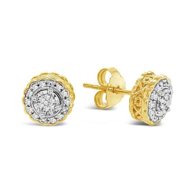 Sparkling Logo Stud Earrings