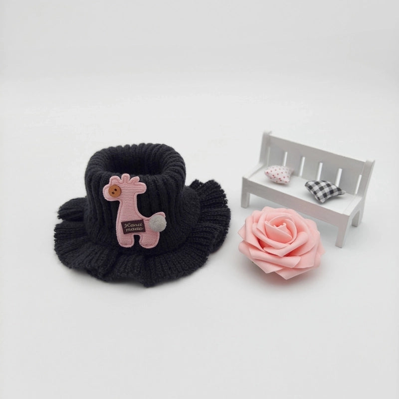 Unisex Cute Sweet Solid Color Knit Scarf