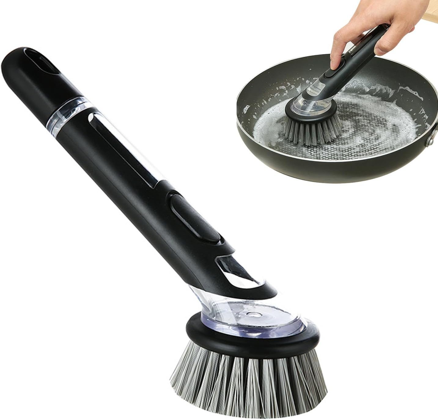 🎁Multifunctional Long Handle Pressing Cleaning Brush