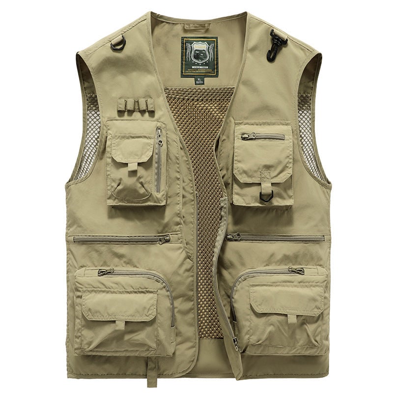 48% OFF Breathable Mesh Zip Cargo Vest