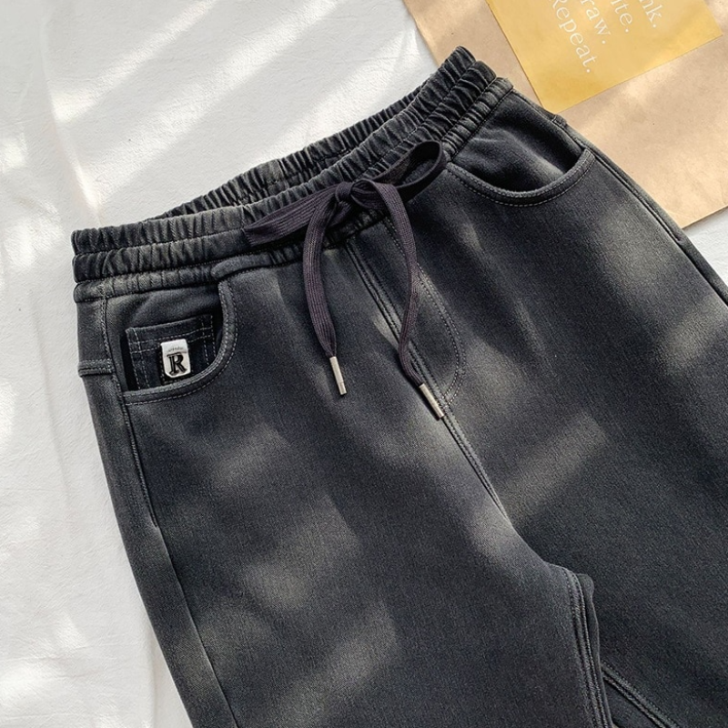 Winter Women Warm High Waist Jeans