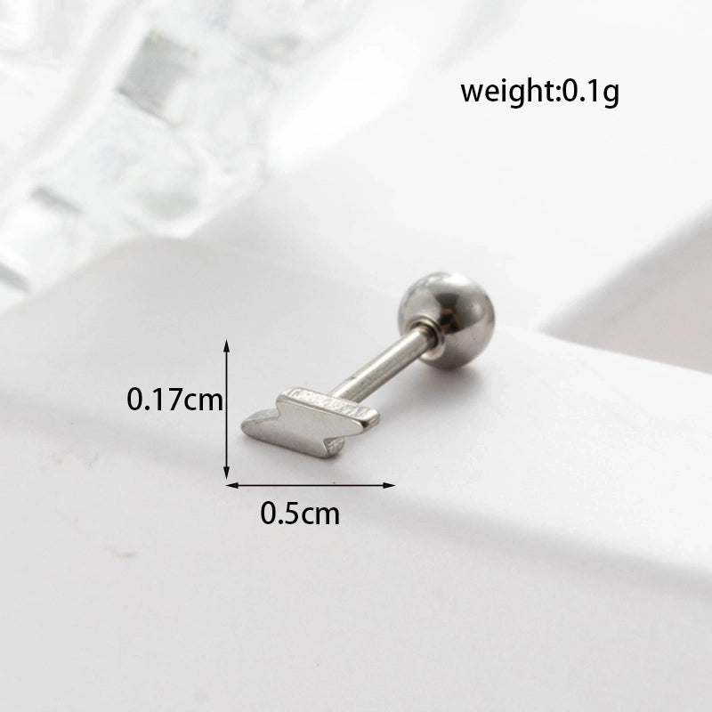 Ear Cartilage Rings & Studs Geometric 316L Stainless Steel  Plating