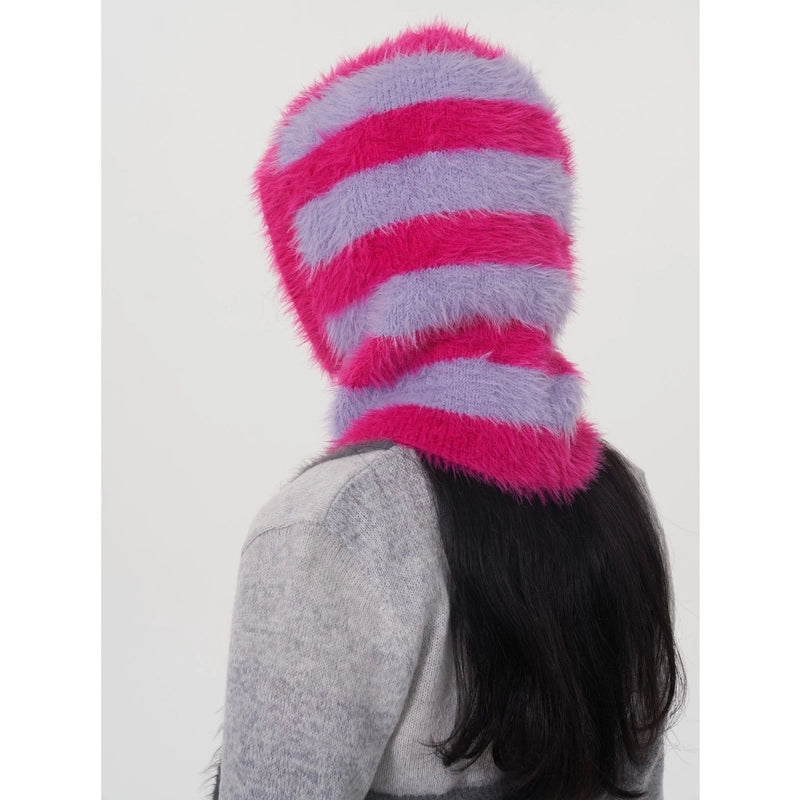 Women's Casual Stripe Eaveless Wool Cap