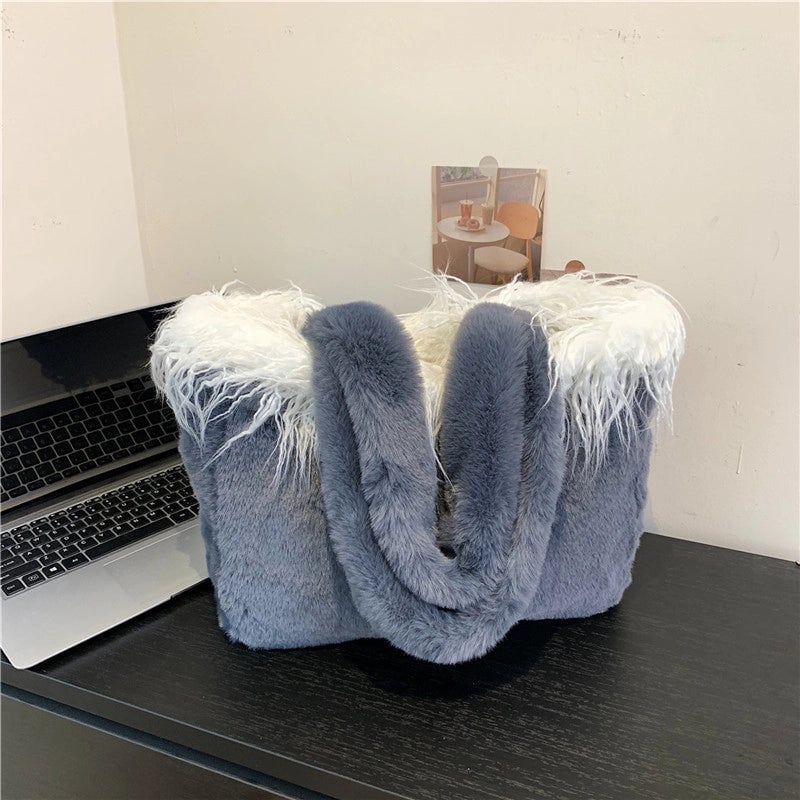 Shoulder Bag Plush Bag Large Capacity Totes Fashion Simple Trendy Temperament Underarm Bag