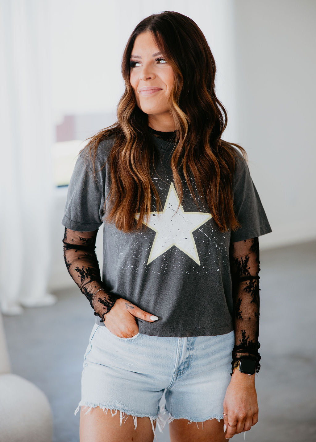 Grunge Star Graphic Tee