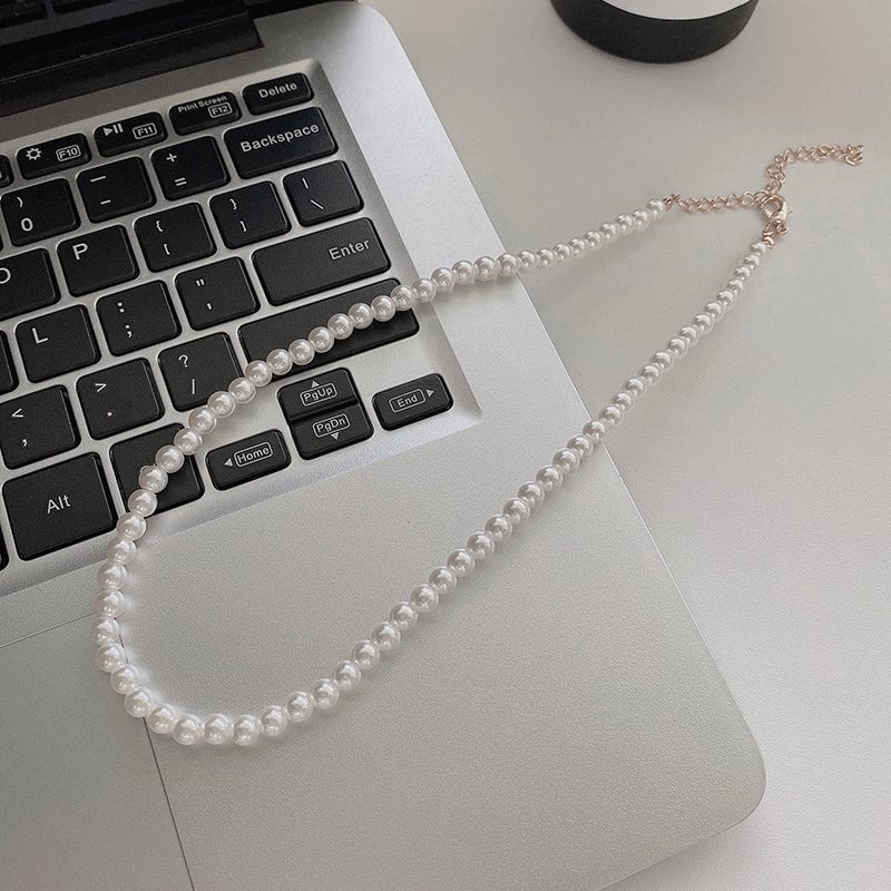 Fashion Heart Shape Titanium Steel Beaded Zircon Layered Necklaces 1 Piece