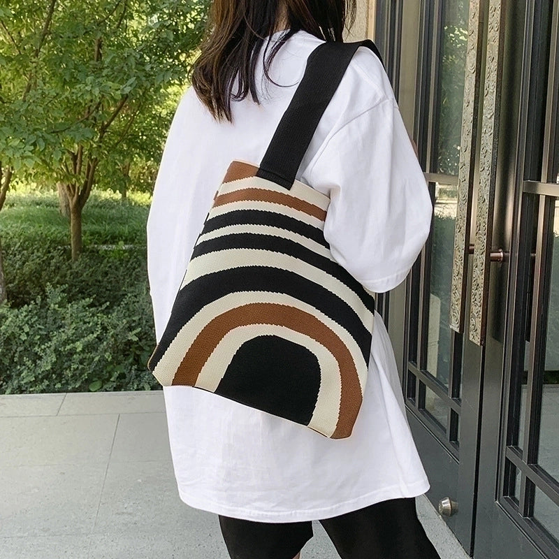Women's Medium Polyester Plaid Streetwear Square Open Shoulder Bag