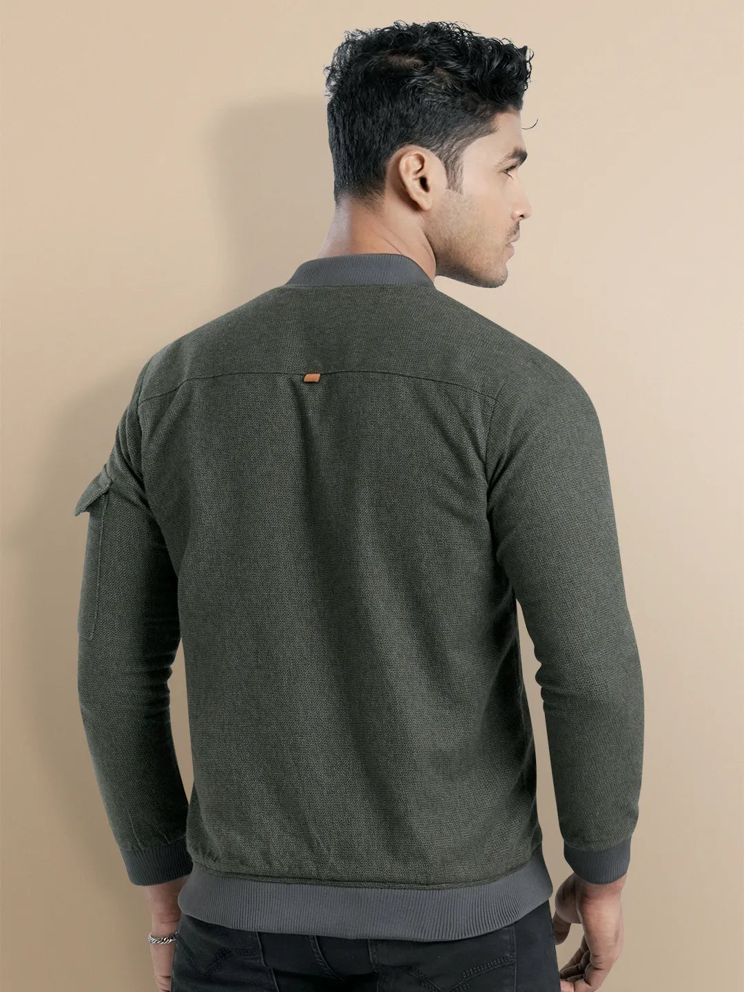 Men's Casual in Olive Bomber Jacket