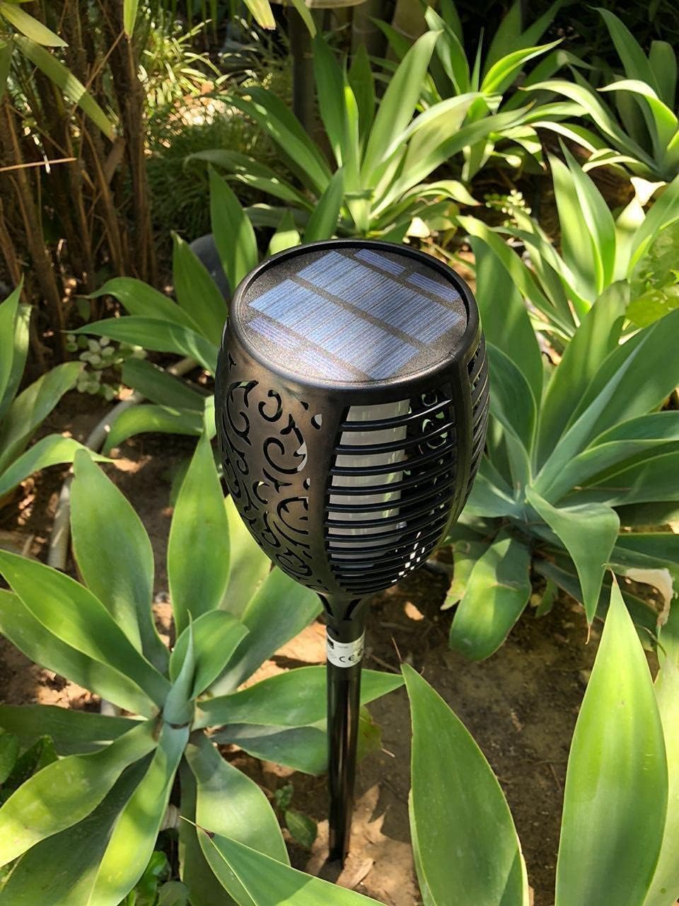 Solar Flame LED Light. Solar Ground Lights with Sensor Activated