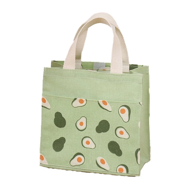 Simple Fruits Printing Portable Canvas Storage Bag