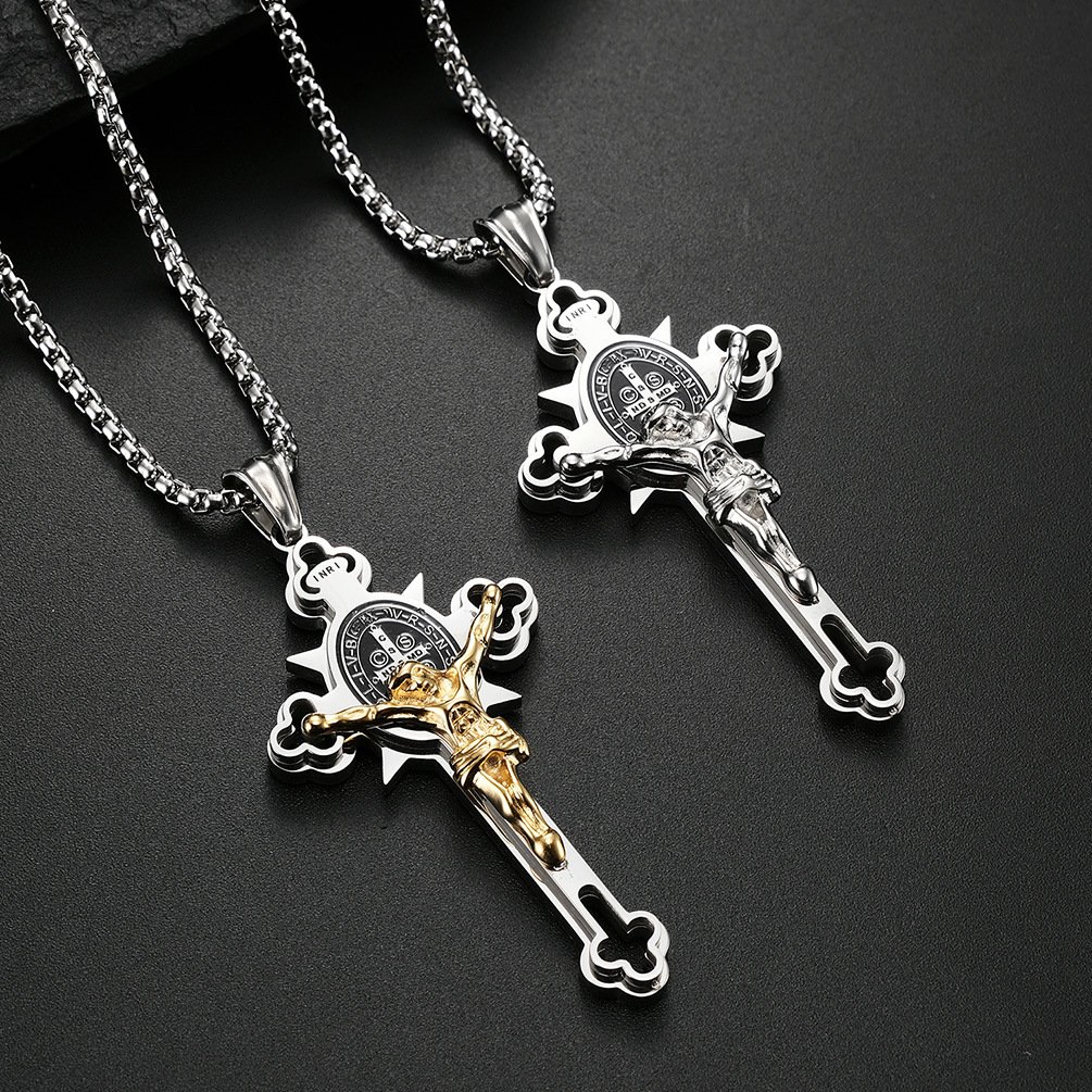 🙏 49% OFF🙏ST.Benedict Protection Cross Power Pendant Necklace