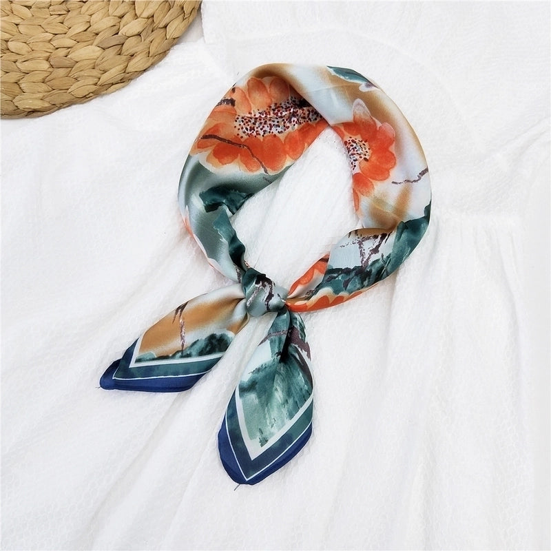 70 Small Square Scarf Silk Scarf Women Summer Neck Scarf Neck Protector Thin Scarf