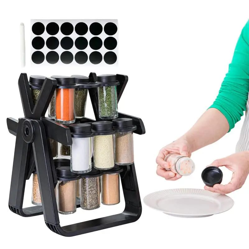 21 PCs Rotating Spice Organizer-14277With Stand