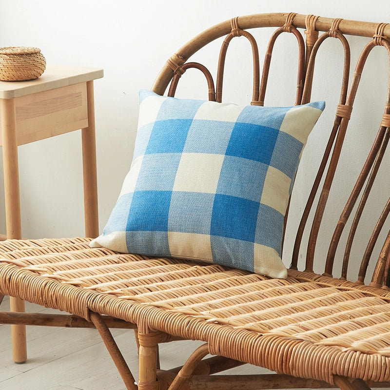 Yarn-dyed Striped Cotton And Linen Pillowcase Multicolor Multi-size Linen Plaid Pillow Home Pillow Cover Cushion