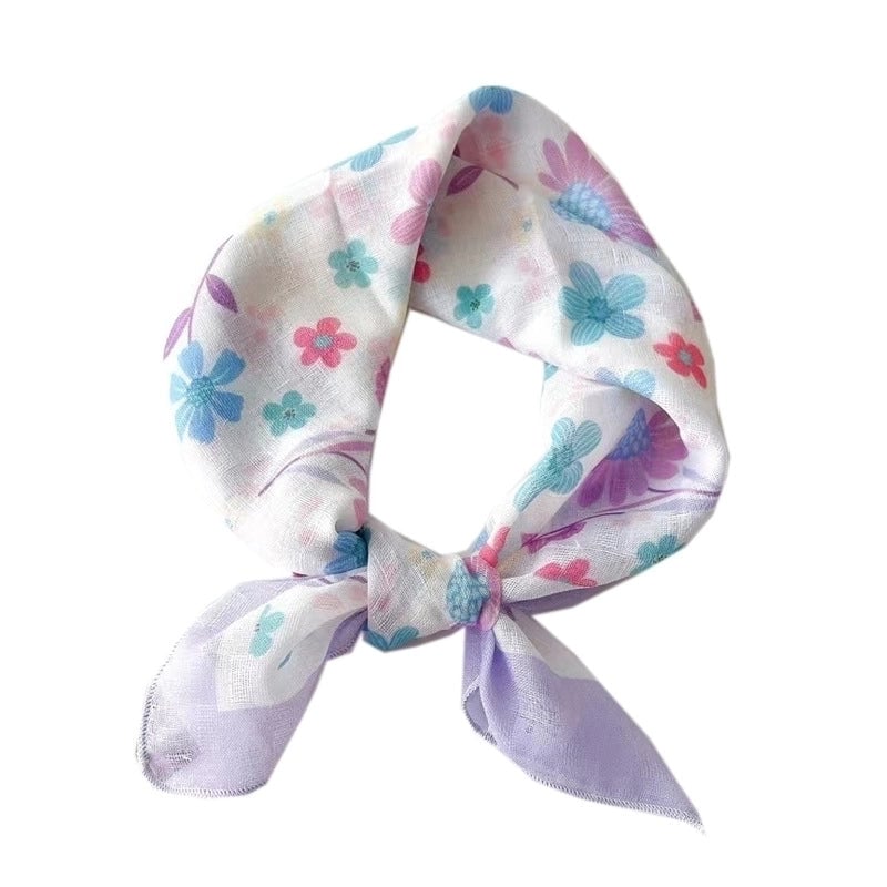 Women's Sweet Pastoral Flower Polyester Printing Bandanas