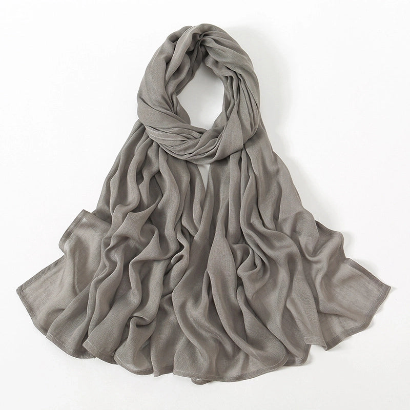 Women's Elegant Minimalist Solid Color Rayon Kerchief