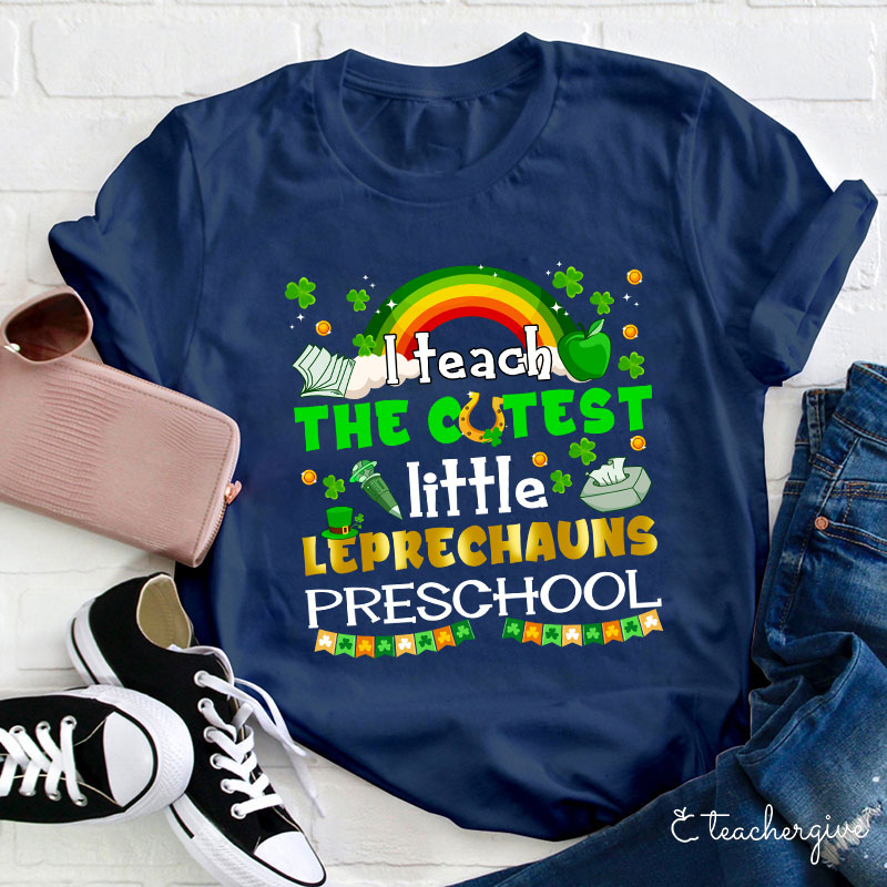 Personalized Grade I Teach The Cutest Little Leprechauns Teacher T-Shirt