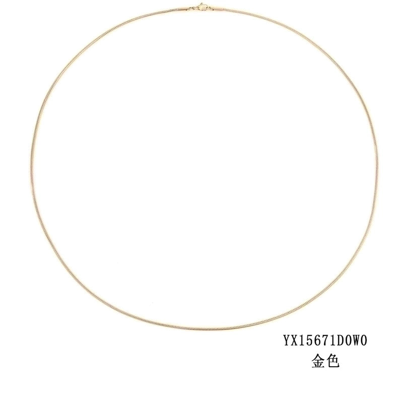 Stainless Steel 14K Gold Plated Fashion Plating U Shape Necklace