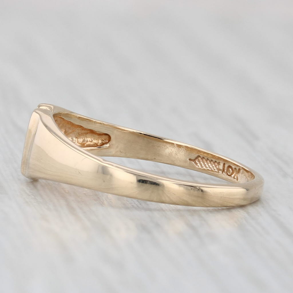Engravable Heart Ring 10k Yellow Gold Size 5.25 Keepsake Promise Band