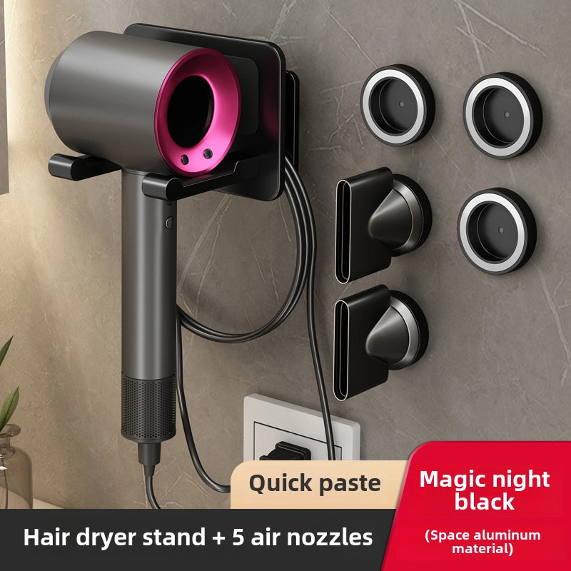Hair Dryer Rack Punch-free Bracket Hair Dryer Rack Hair Dryer Storage Rack